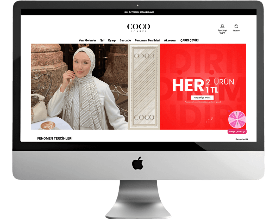 cocoscarf.com.tr Ticimax tasarımı