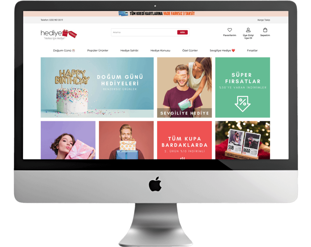 hediyedukkani.com Ticimax profesyonel tasarım